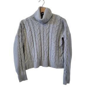 Olive & Oak Crop Cowl Turtleneck Long Sleeve Knit Pullover Sweater Size L